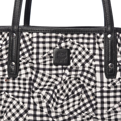 MCM Visetos Medium Reversible Shopper Tote Black 19 of 22