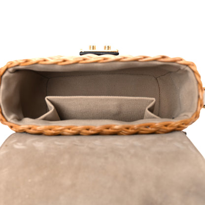 Miu Miu City Calfskin Wicker Midollino Bag White 5 of 12