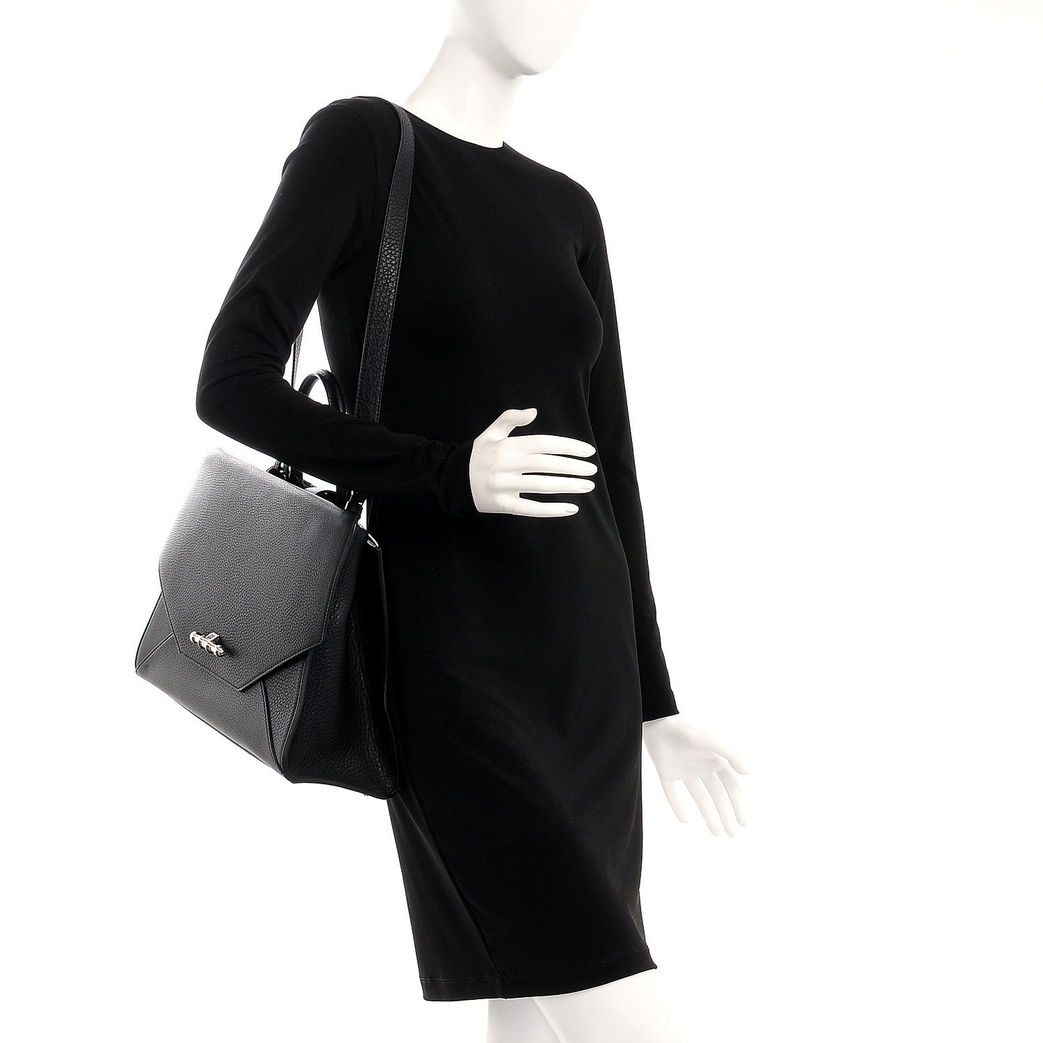 Givenchy Calfskin Large Obsedia Satchel Black 3 of 9