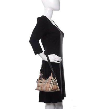 Burberry Haymarket Check Small Shoulder Bag Chocolate 2 of 13