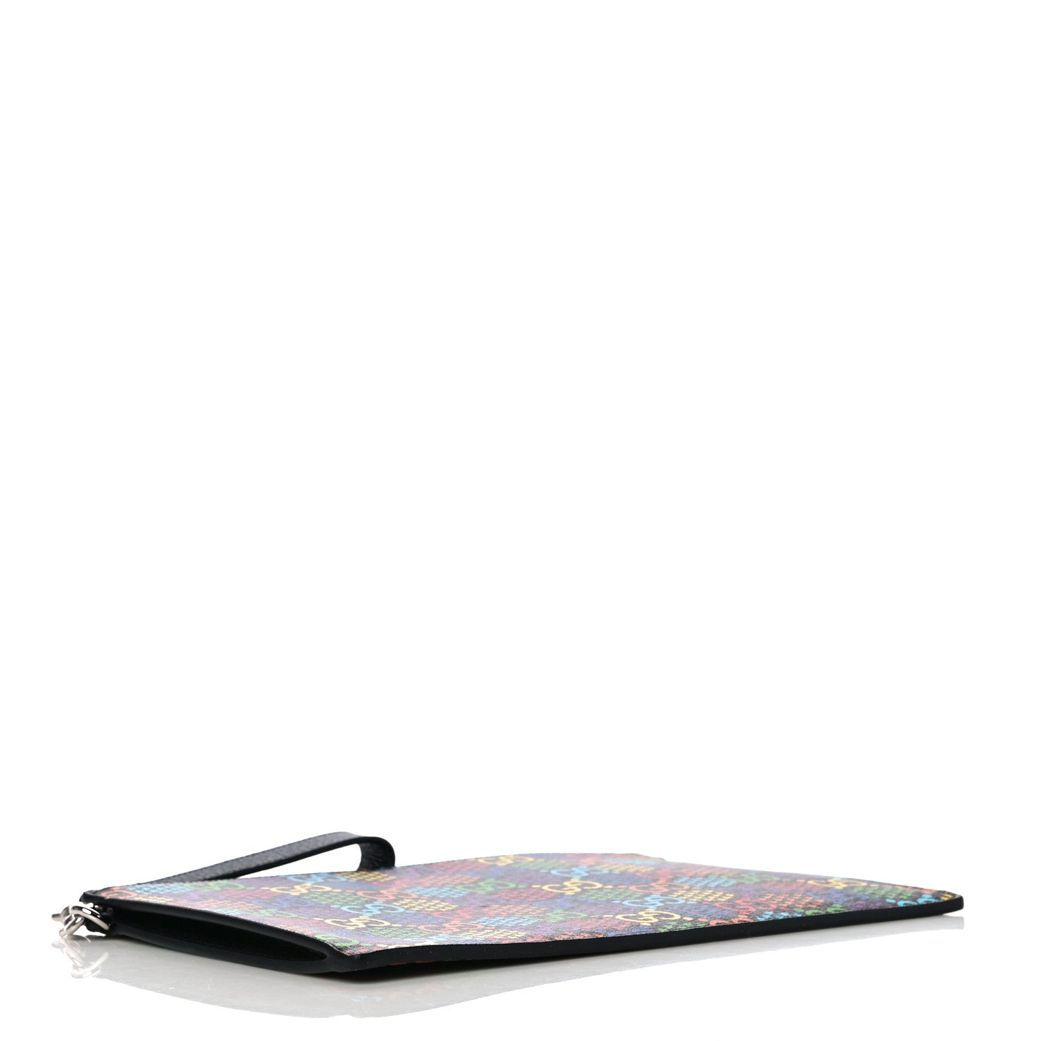 Gucci GG Supreme Monogram Psychedelic Zip Wristlet Pouch Black Multicolor 4 of 11