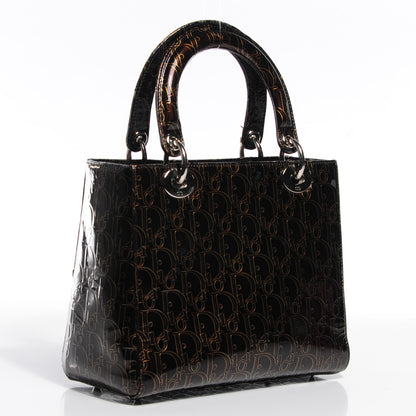 Christian Dior Patent Ultimate Medium Lady Dior Brown 3 of 8