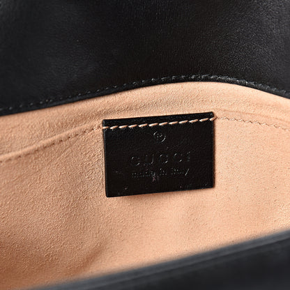 Gucci Calfskin Matelasse Mini GG Marmont Shoulder Bag Black 5 of 14