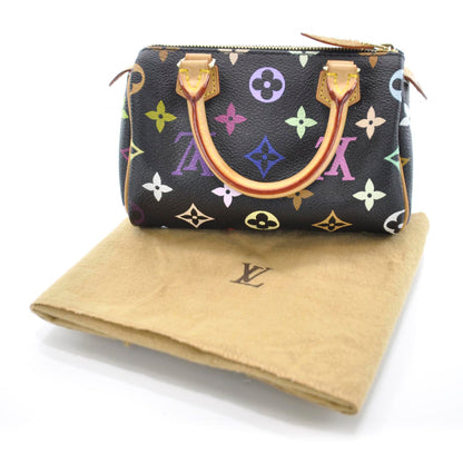 Louis Vuitton Monogram Multicolor Mini Sac HL Speedy Black 3 of 9