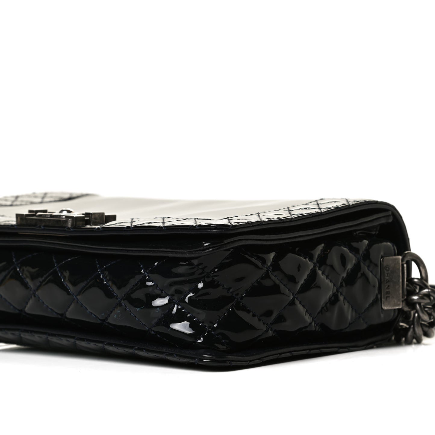 Patent New Medium Boy Reverso Flap Black