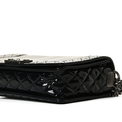 Chanel Patent New Medium Boy Reverso Flap Black 9 of 15