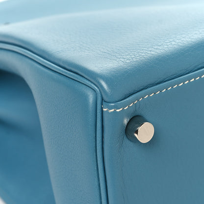 Hermes Evercolor Kelly Retourne 32 Bleu Jean 11 of 13