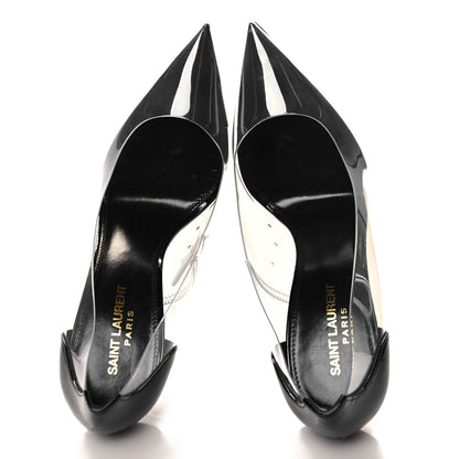 Saint Laurent Patent Calfskin PVC Opyum 110 Pump 40 Black Transparent 2 of 9