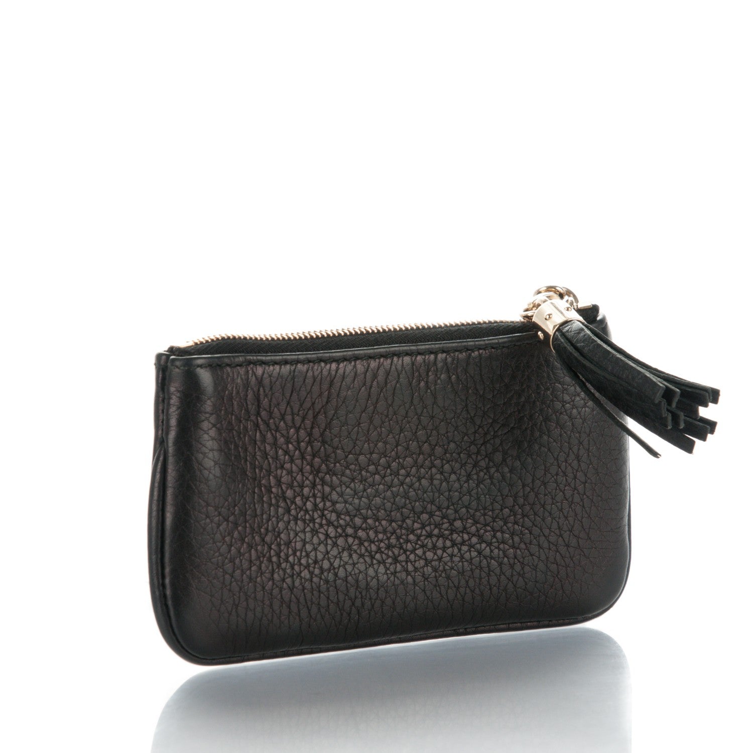 Gucci Pebbled Calfskin Soho Key Case Black 3 of 7