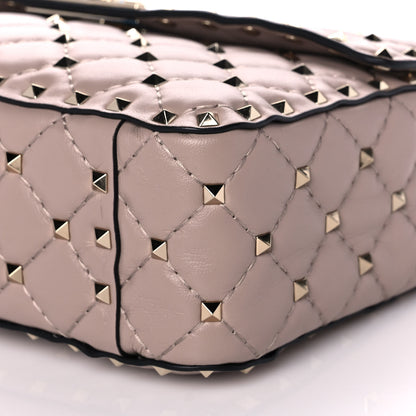 Valentino Garavani Lambskin Medium Rockstud Spike Shoulder Bag Poudre 8 of 11