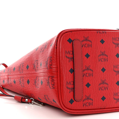 MCM Visetos Large Liz Reversible Shopper Tote Ruby Red 11 of 20