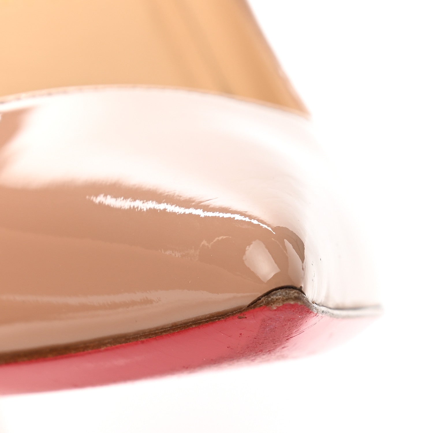 Christian Louboutin Patent Pigalle Follies 100 Pumps 38 Nude 8 of 10