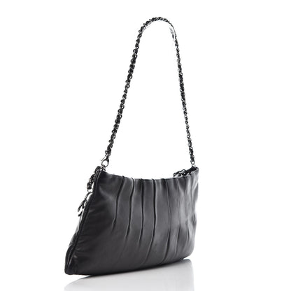 Chanel Lambskin Pleated Tassel Shoulder Bag Black 3 of 8