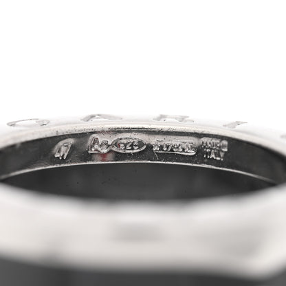 Bulgari Sterling Silver Ceramic Save The Children One-Band Ring 47 4 4 of 6