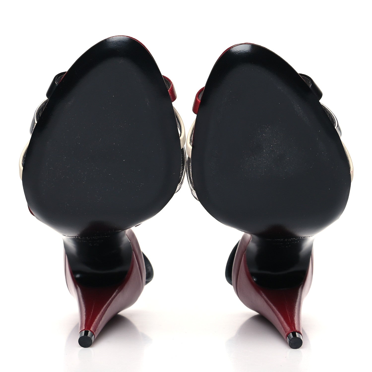 Saint Laurent Calfskin Kristen 95 Sandal Heels 36 Red Multicolor 5 of 9