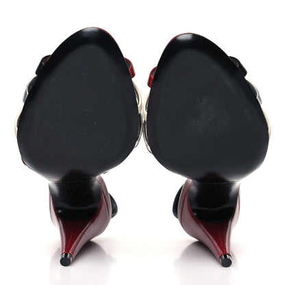 Saint Laurent Calfskin Kristen 95 Sandal Heels 36 Red Multicolor 5 of 9