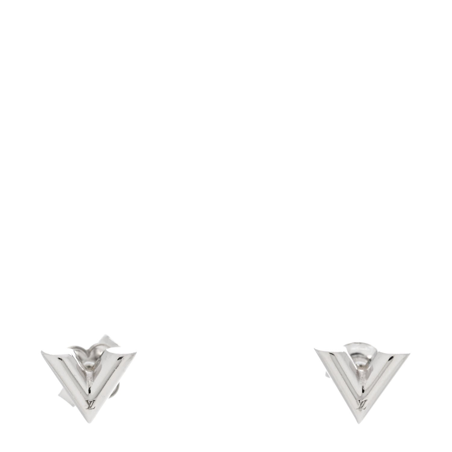 Louis Vuitton Essential V Stud Earrings Silver 1 of 5
