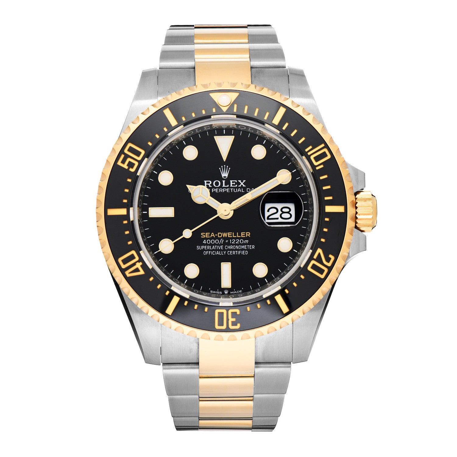Rolex Stainless Steel 18K Yellow Gold 43mm Oyster Perpetual Date Sea-Dweller Deepsea Watch 126603 1 of 5