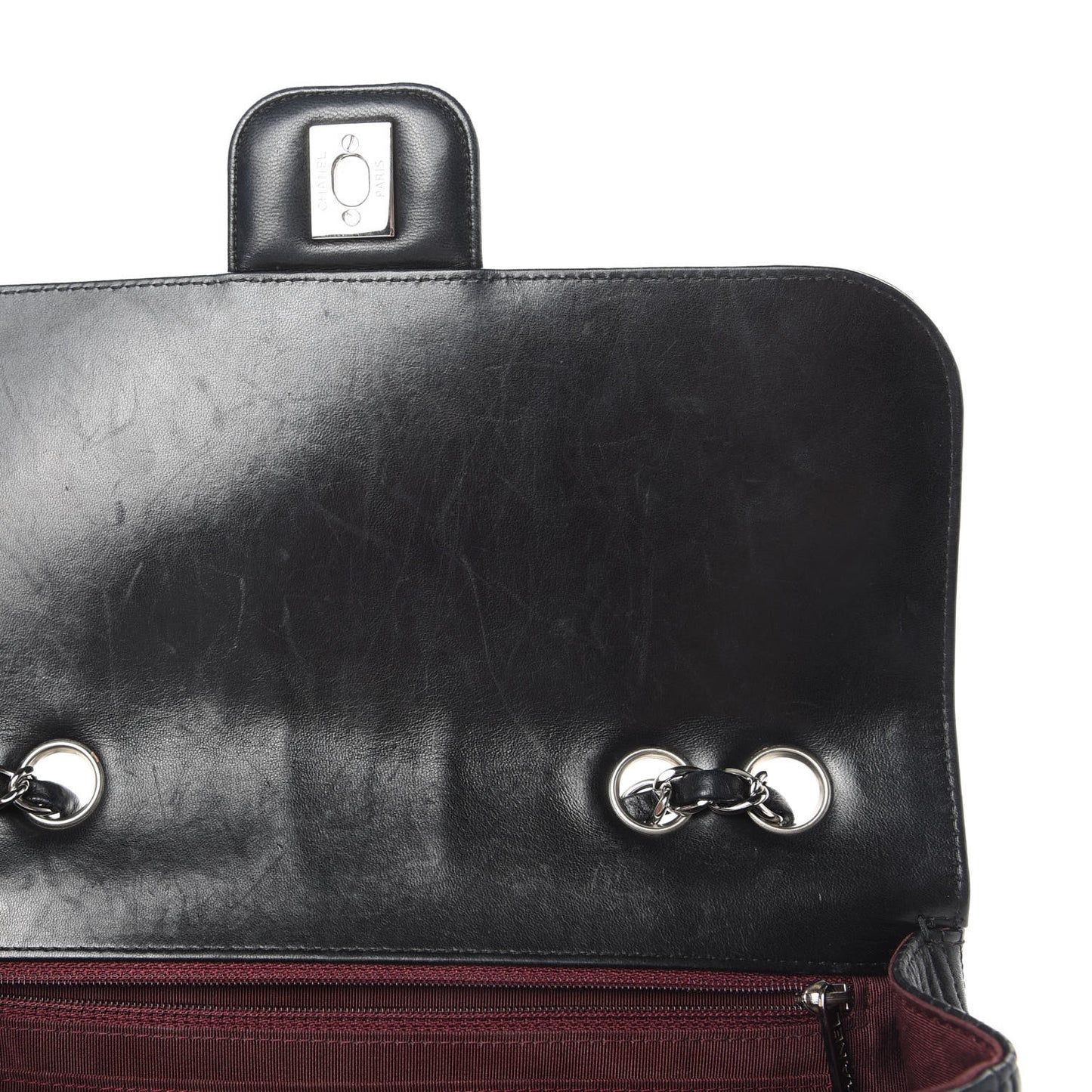 Lambskin Quilted Medium Single Flap Black
