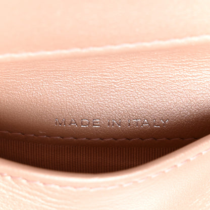 Chanel Goatskin Camellia Embossed Compact Wallet Pink 7 of 8