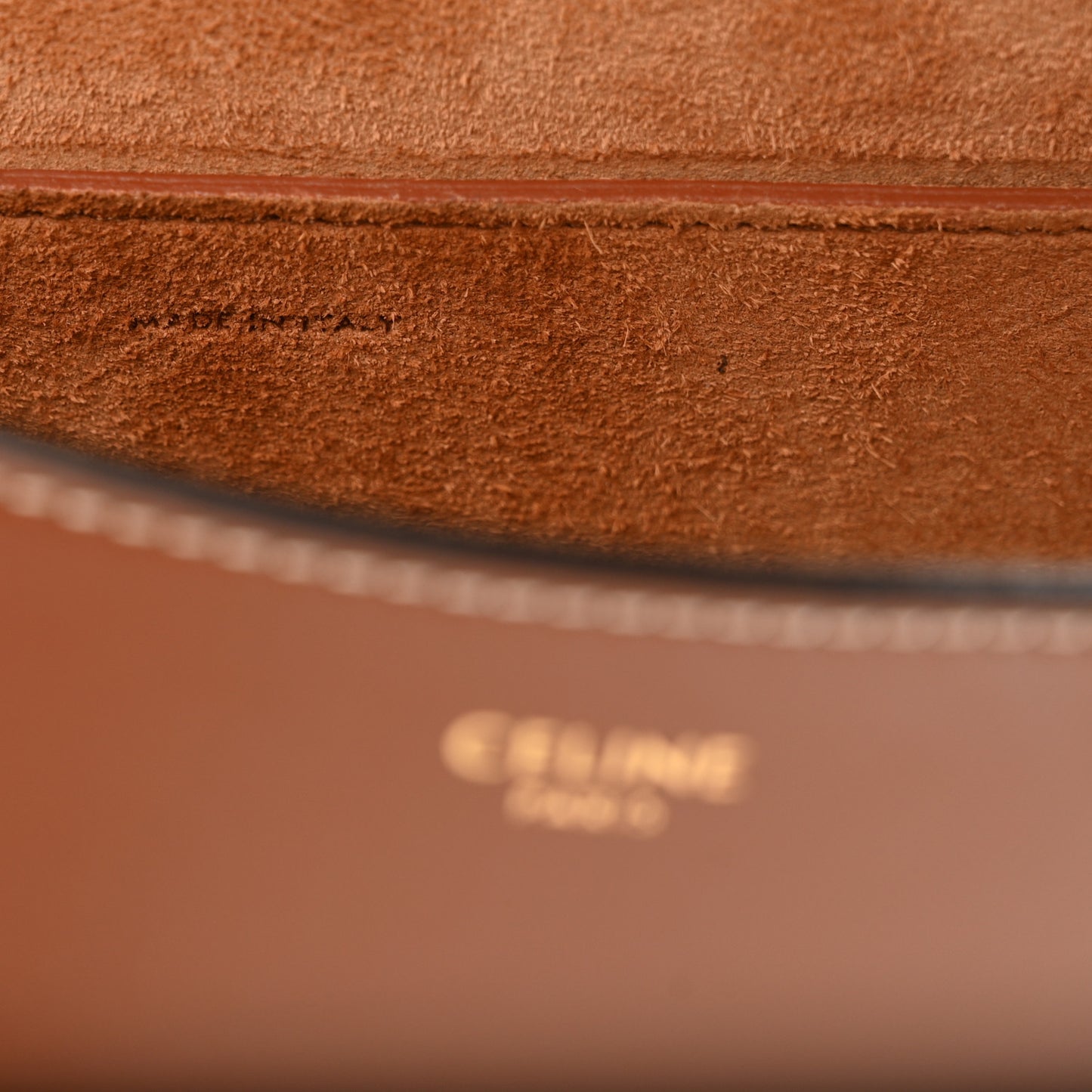 Smooth Calfskin Cuir Triomphe Folco Crossbody Bag Tan