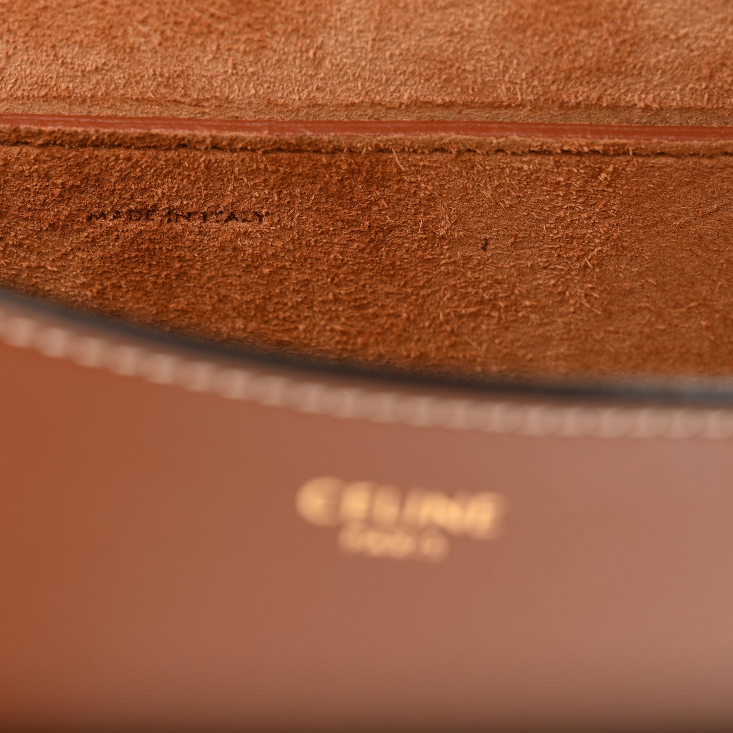 Celine Smooth Calfskin Cuir Triomphe Folco Crossbody Bag Tan 7 of 13