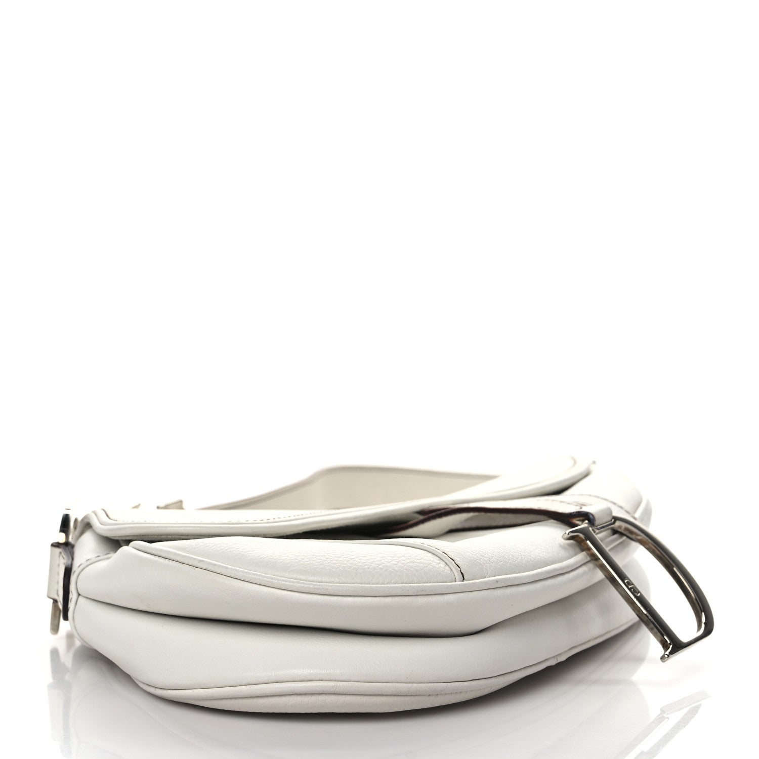 Christian Dior Calfskin Saddle Bag White 4 of 12