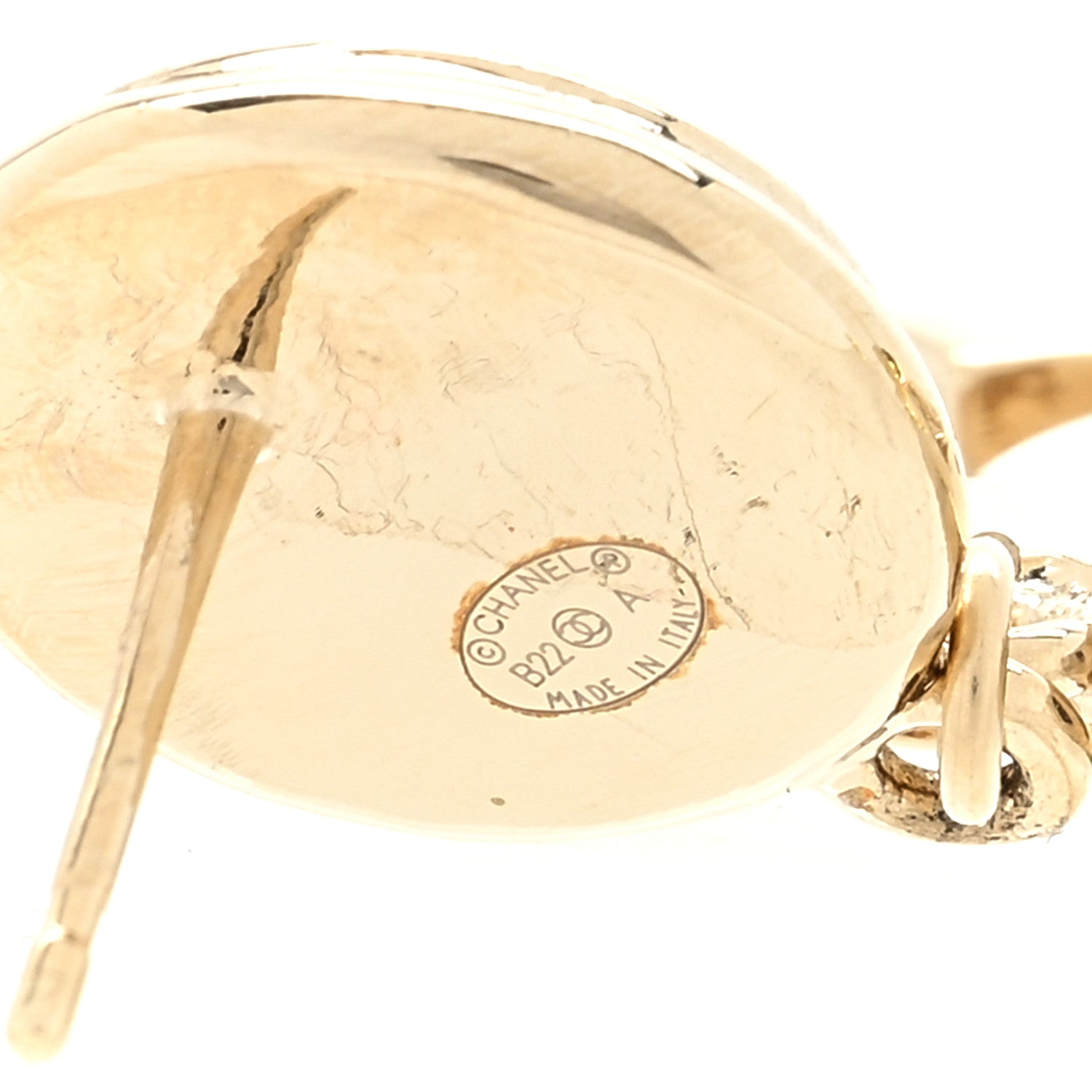 Chanel Pearl Enamel CC Drop Earrings Black 4 of 4