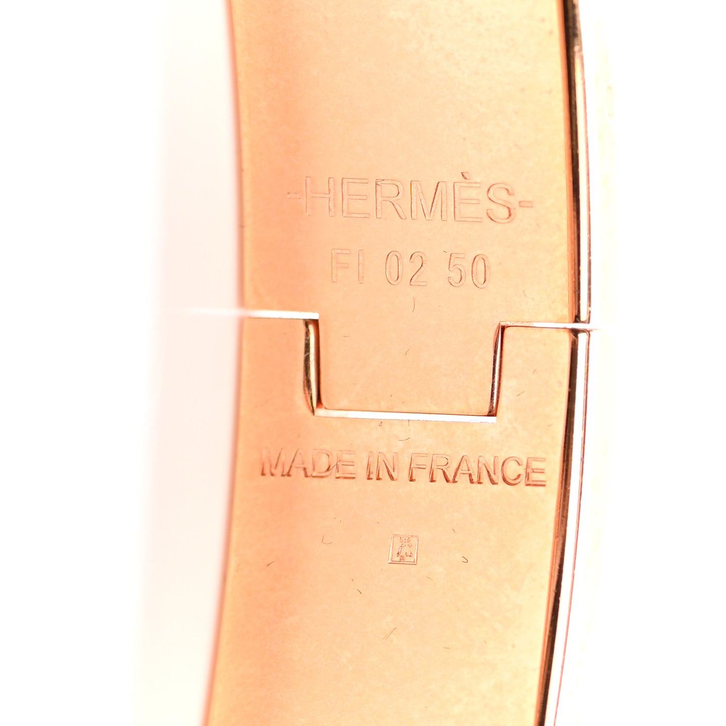 Enamel Narrow Clic Clac H Bracelet PM Marron Glace