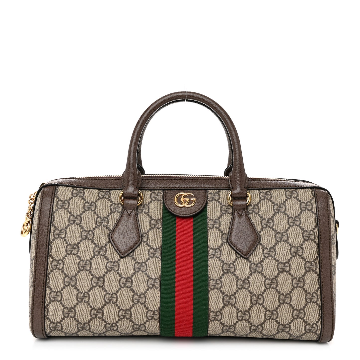 GG Supreme Monogram Web Medium Ophidia Boston Brown