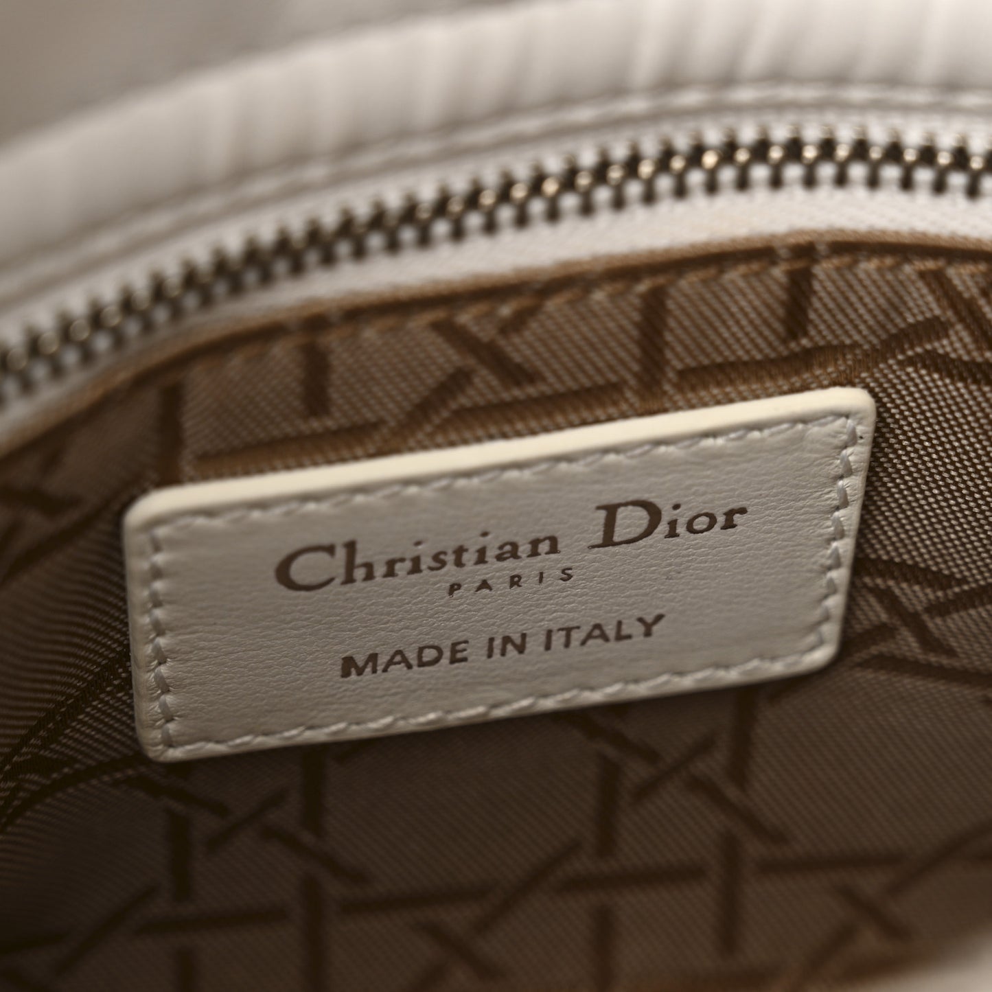 Lambskin Cannage Mini Lady Dior White