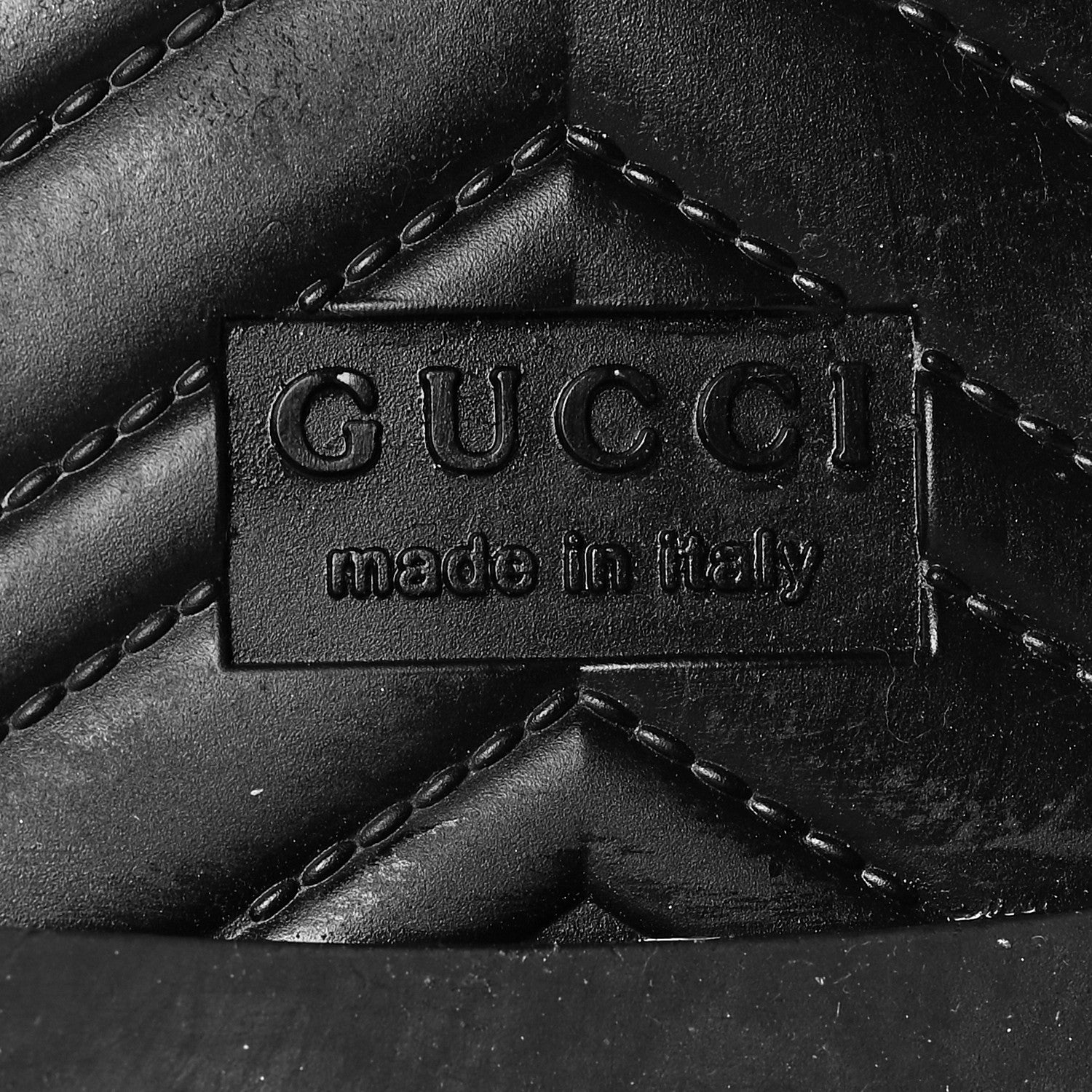 Gucci Rubber Womens Slide Sandals 38 Black 7 of 8