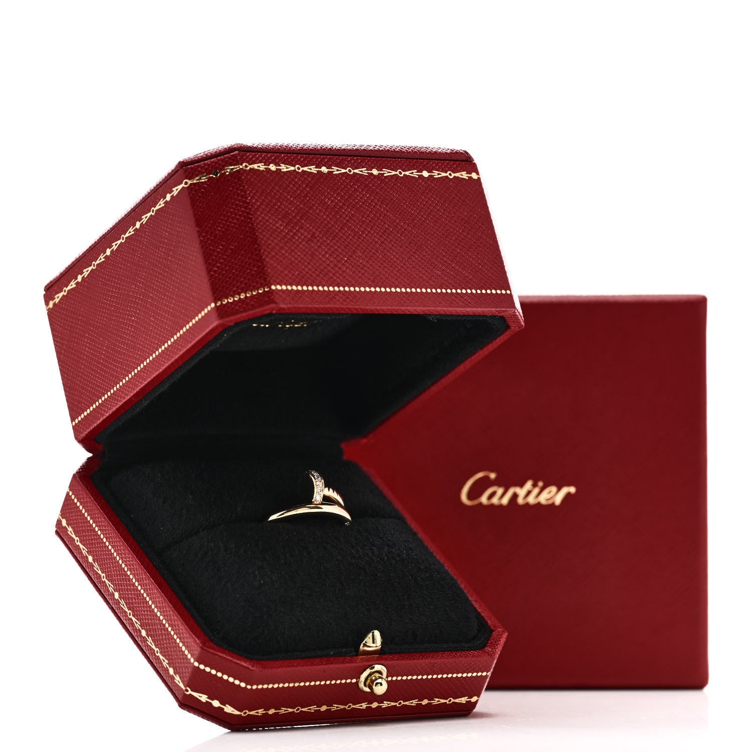 Cartier 18K Yellow Gold Diamond Juste Un Clou Ring 58 8.5 6 of 6