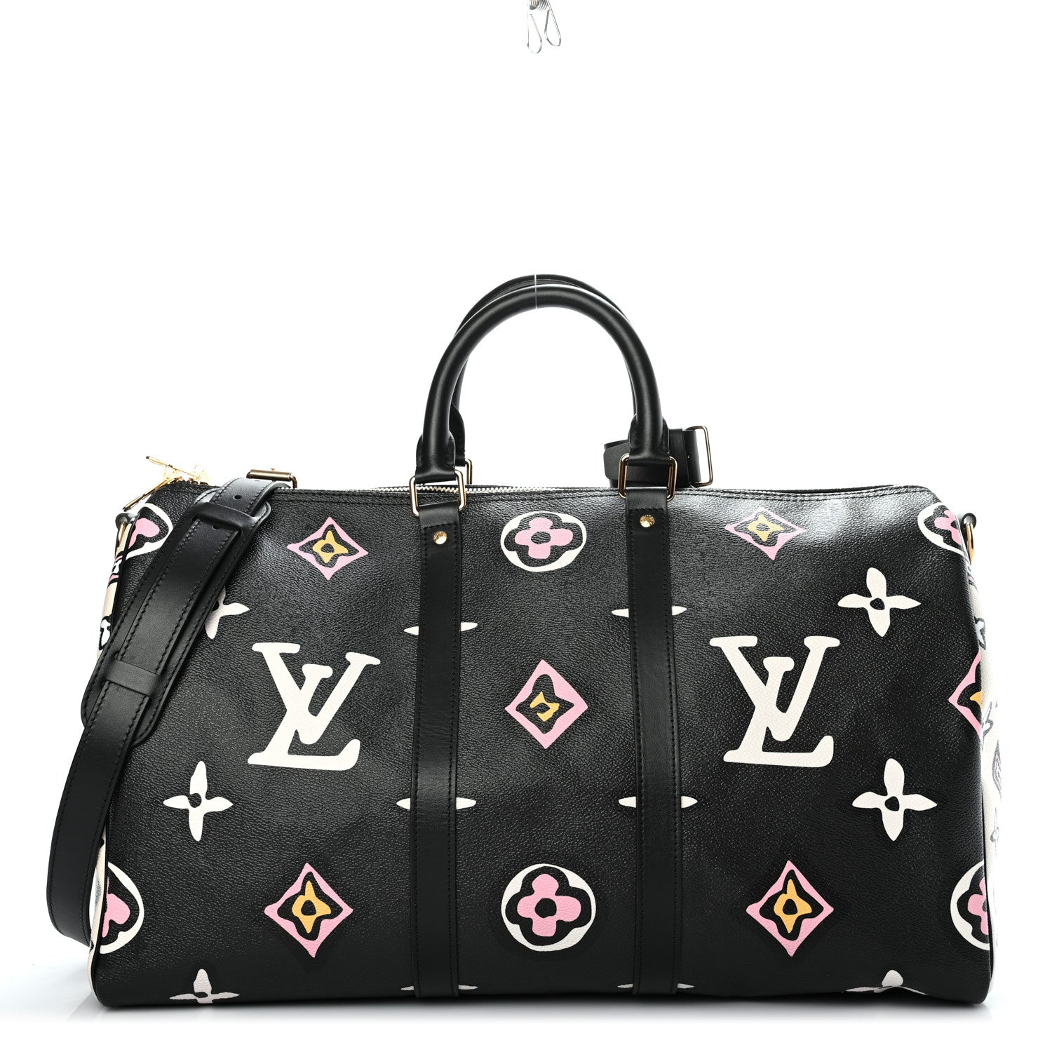 Louis Vuitton Monogram Giant Wild At Heart Keepall Bandouliere 45 Black 1 of 7
