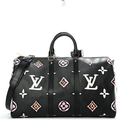 Louis Vuitton Monogram Giant Wild At Heart Keepall Bandouliere 45 Black 1 of 7