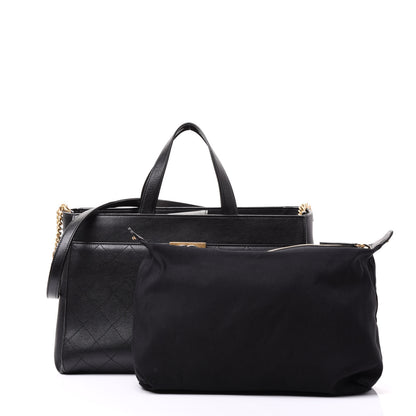 Chanel Calfskin Stitched Large Straight Lines Shopping Tote Black 12 of 12
