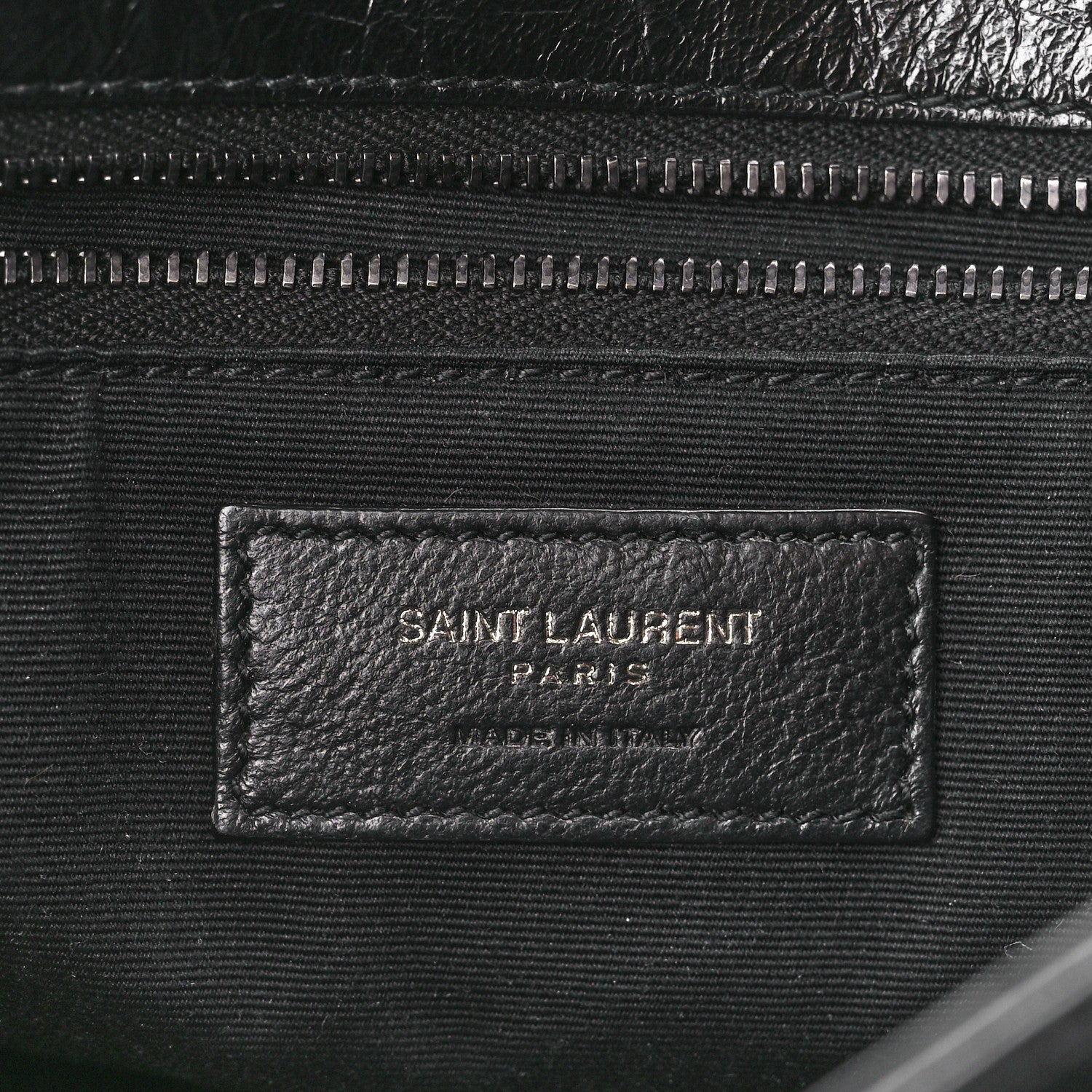 Saint Laurent Crinkled Calfskin Matelasse Monogram Medium Niki Chain Satchel Black 7 of 12