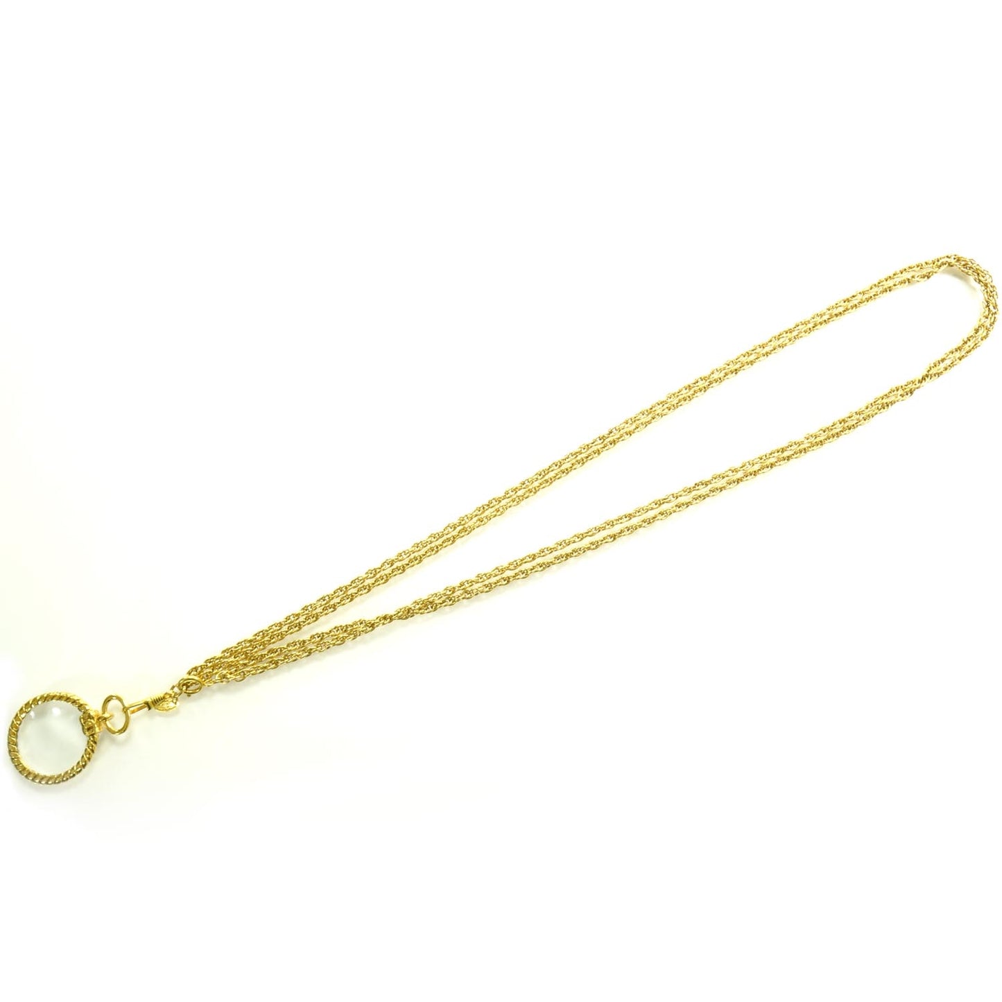 Loupe Magnifying Glass Necklace Gold