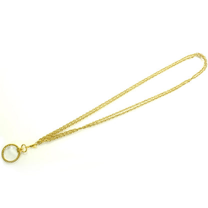 Chanel Loupe Magnifying Glass Necklace Gold 1 of 5