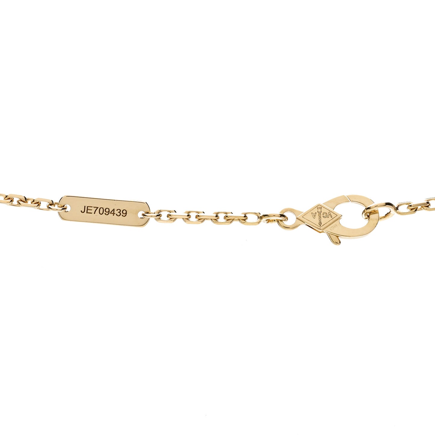 18K Yellow Gold Black Onyx Magic Alhambra Pendant Necklace