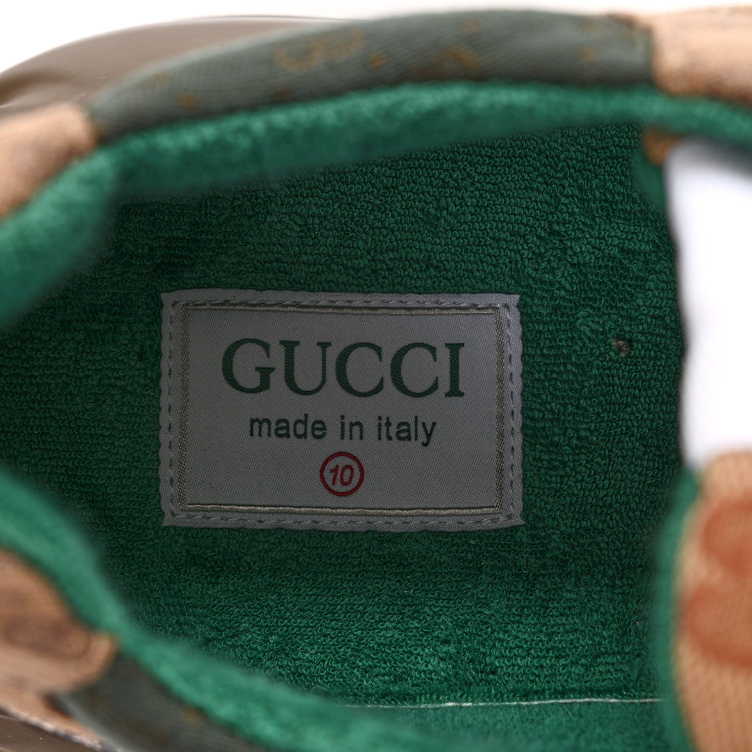 Gucci GG Supreme Monogram Mix Monogram Mens Rhyton Sneakers 10 Bordeaux Beige Ebony 8 of 10