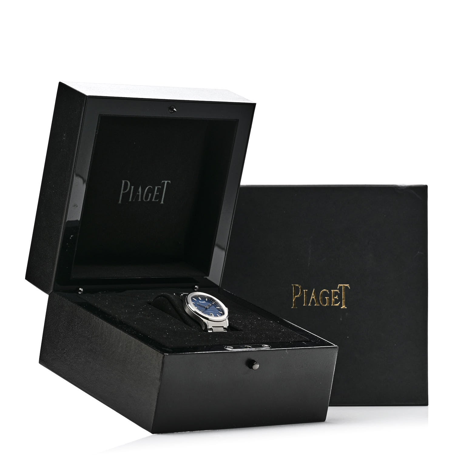 Piaget Stainless Steel Diamond 36mm Polo Date Automatic Watch Blue 5 of 5