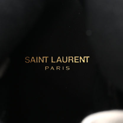 Saint Laurent Crackled Calfskin Mens Cure 05 High Top Sneakers 42.5 Black White 7 of 10