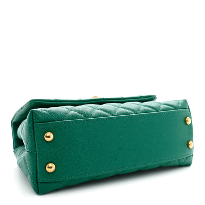 Chanel Caviar Quilted Mini Coco Handle Flap Green 4 of 11