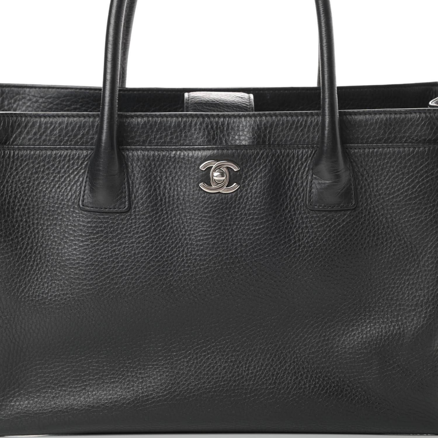 Chanel Calfskin Cerf Executive Shopper Tote Black 8 of 15