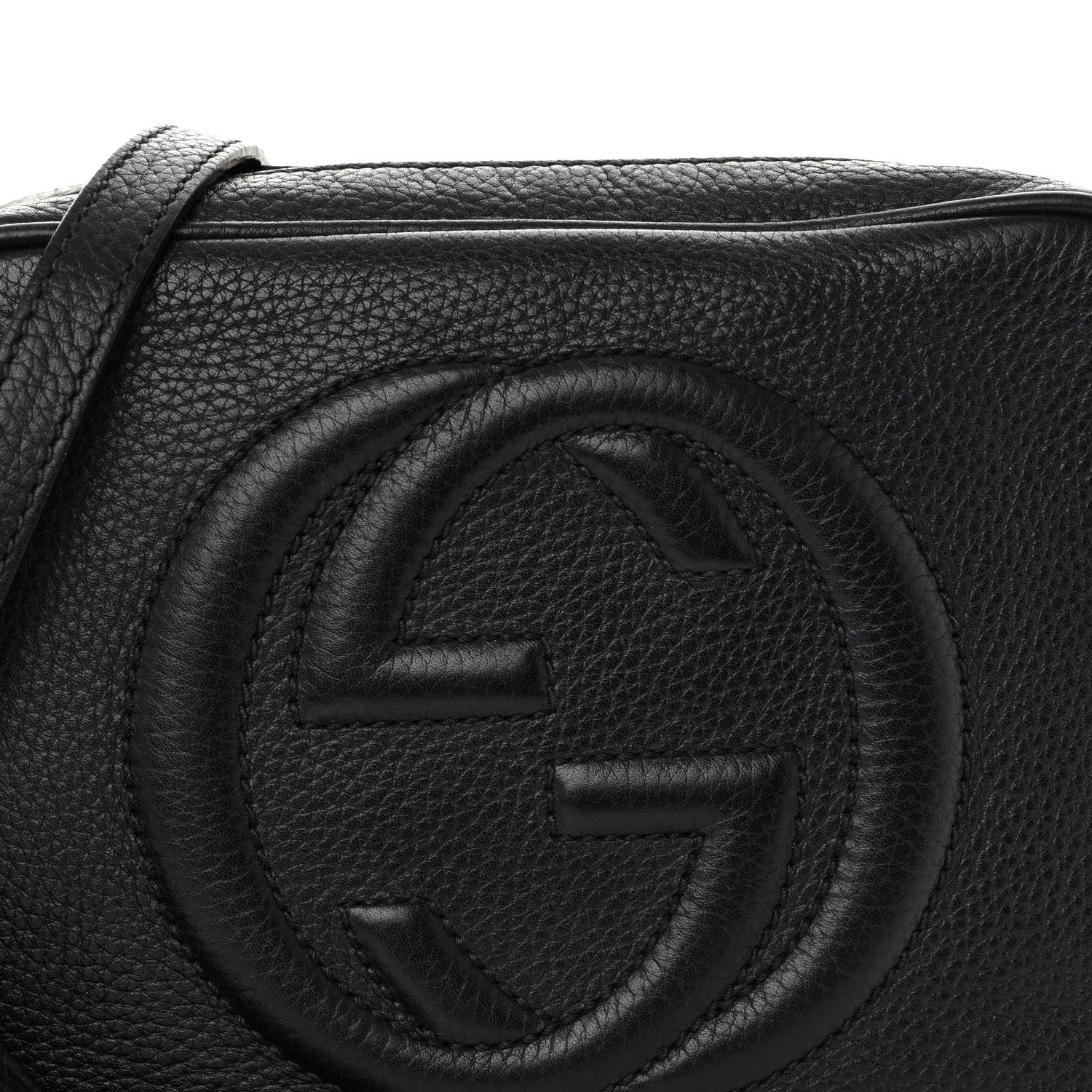 Gucci Pebbled Calfskin Small Soho Disco Bag Black Black 9 of 13