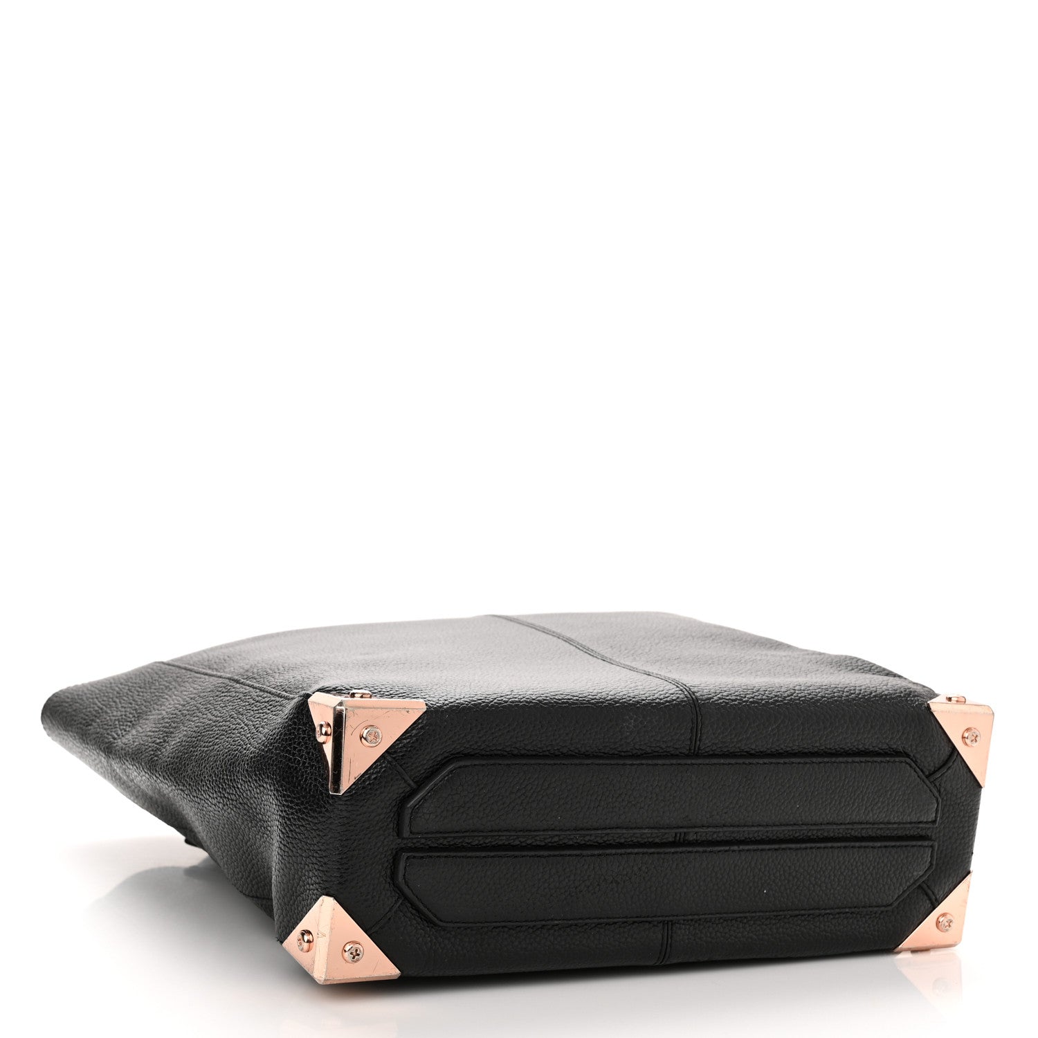Alexander Wang Pebbled Calfskin Large Prisma Skeletal Tote Black Rose Gold Hardware 4 of 10