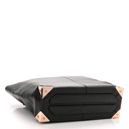 Alexander Wang Pebbled Calfskin Large Prisma Skeletal Tote Black Rose Gold Hardware 4 of 10