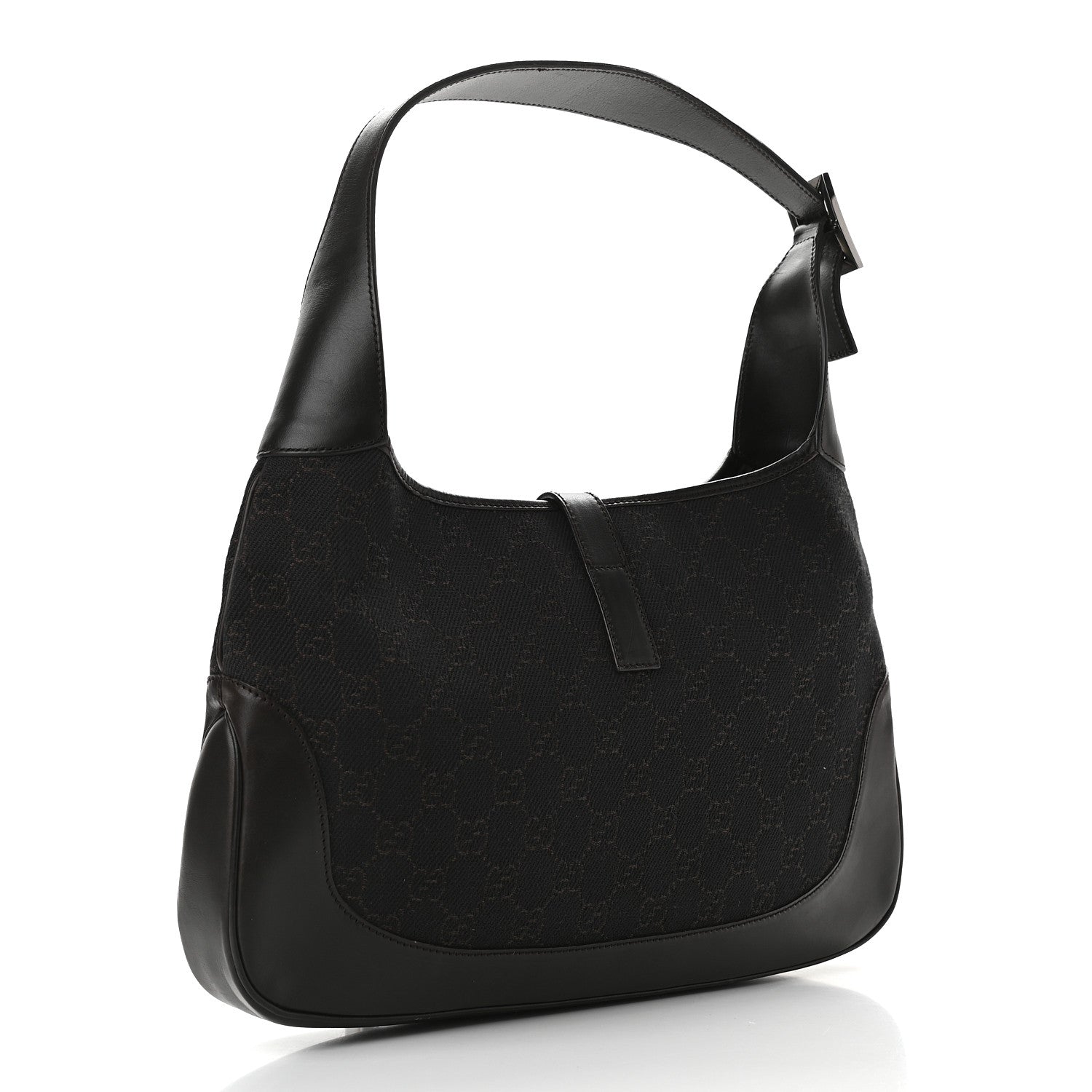 Gucci Monogram Small Jackie O Hobo Dark Brown 2 of 9