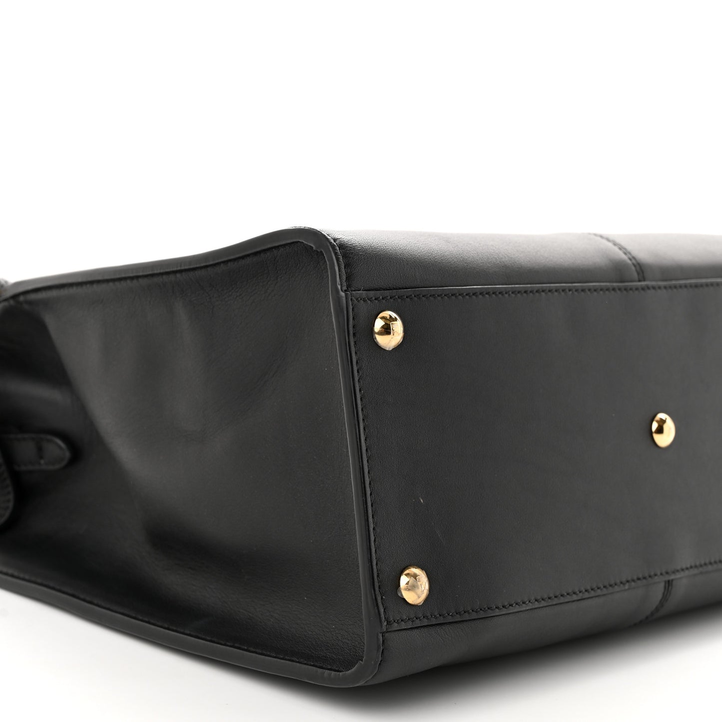 Vitello Seta Glazed Fabric FF 1974 Medium Peekaboo X-Lite Black Mogano Panna